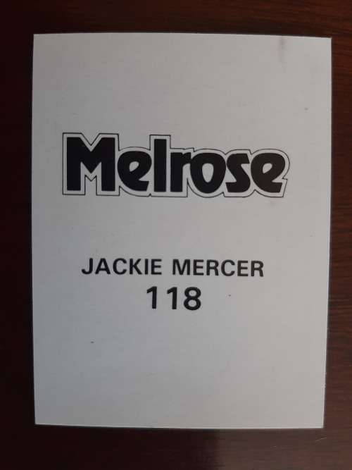 Melrose Sporting Heroes Card #118 - Jackie Mercer