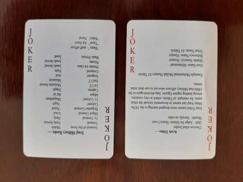 Iraqi `Most Wanted` Playing Card Deck