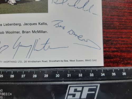 South Africa African Cricket Team Tour 1998 Players Postcard (SIGNED)