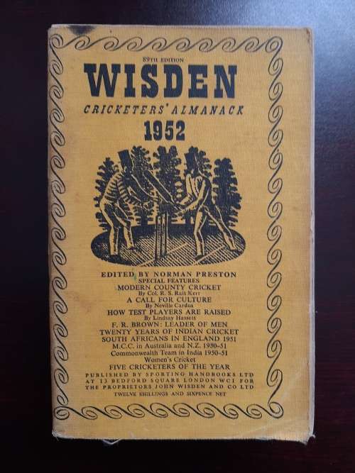 Wisden Cricketers` Almanack 1952 (89th Edition)|Preston, N. (Editor)