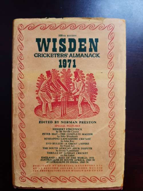 Wisden Cricketers` Almanack 1971 (108th Edition) | Preston, N. (Editor)