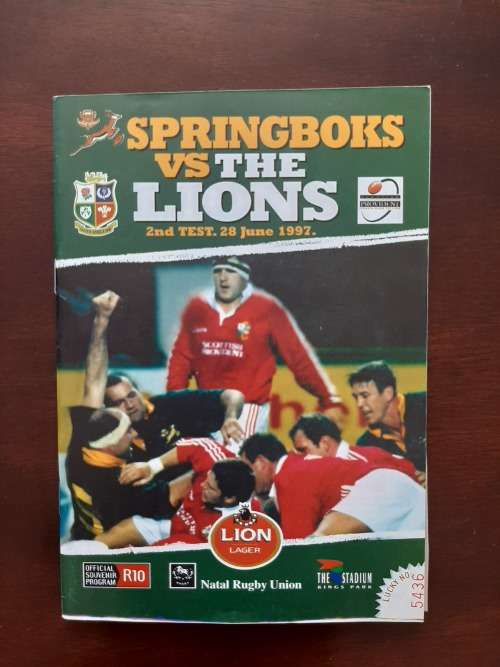 Match Programme: Second Test - South Africa vs British Lions (1997)