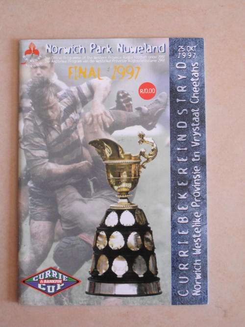 Match Programme: 1997 Currie Cup Final - Western Province vs Cheetahs