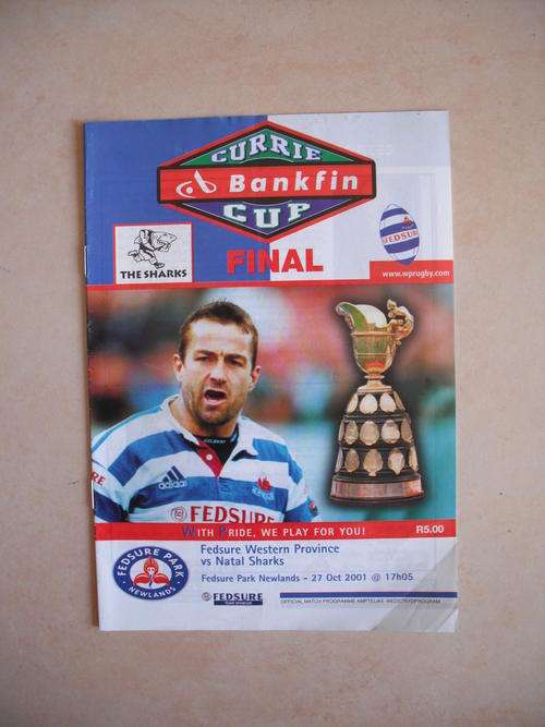 Match Programme: 2001 Currie Cup Final - Western Province vs Sharks