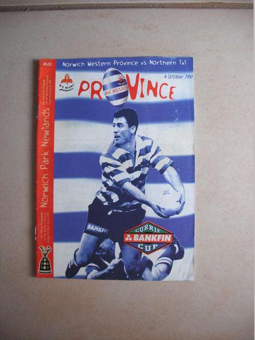 Match Programme: Western Province vs Northern Transvaal (1997)