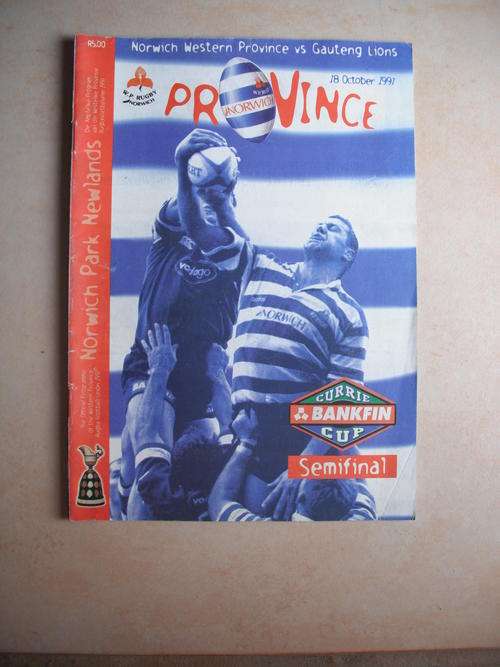Match Programme: 1997 Currie Cup Semi-Final - Western Province vs Gauteng Lions (1997)