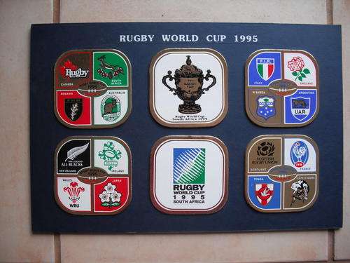 1995 Rugby World Cup Coasters (Highest Quality) Ready for Framing