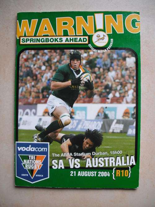 Match Programme: South Africa vs Australia 2004