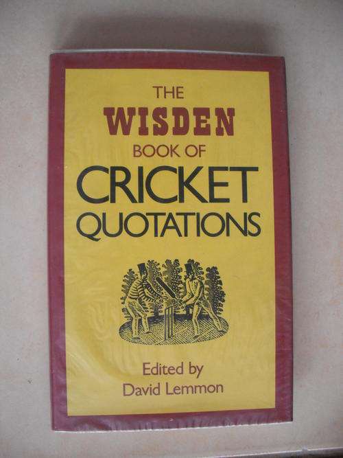 The Wisden Book Of Cricket Quotations by D. Lemmon