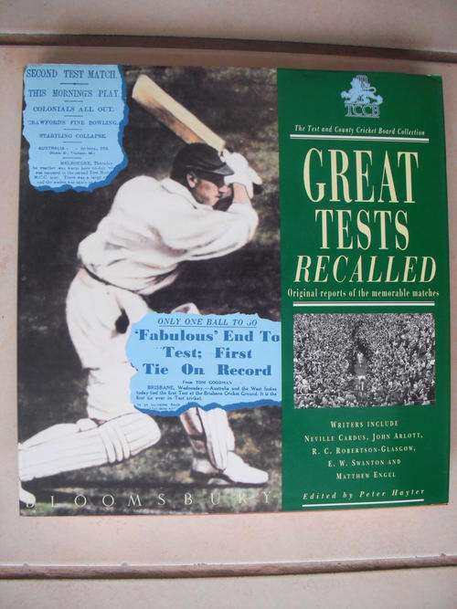 Great Tests Recalled by P. Hayter (CRICKET)