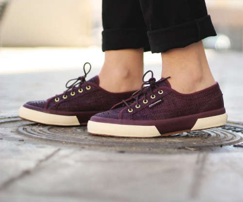 Superga Raffiau - Women's Lifestyle Shoes Burgundy Cheap-S009HI0-E23  9.5UK
