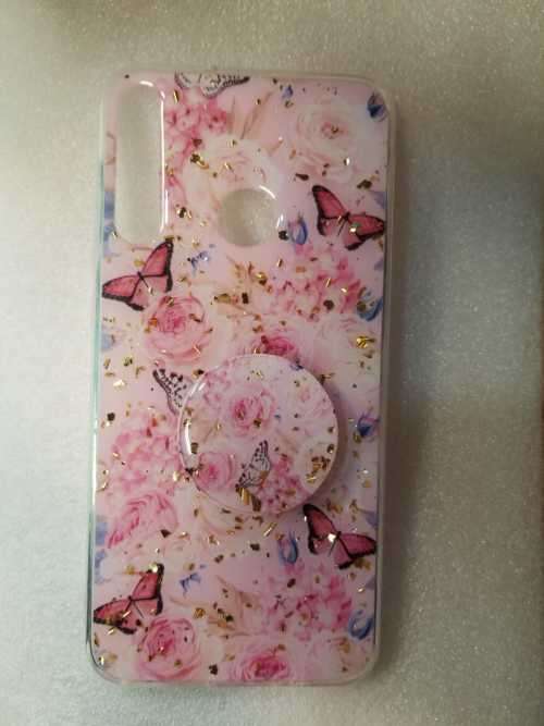 Huawei Y7P Glitter With Pop Socket Cover