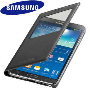 Samsung Galaxy Note 3 S-View Premium Cover Case - Black