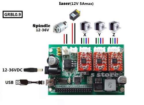 CNC Router 1610 GRBL control mini CNC machine,16x10x4.5cm,3 Axis Pcb Milling etc