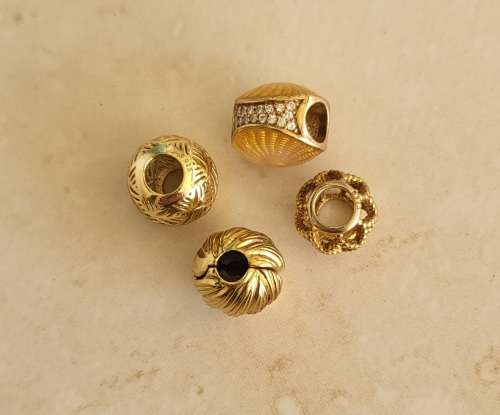 Pandora Gold Plated Charms