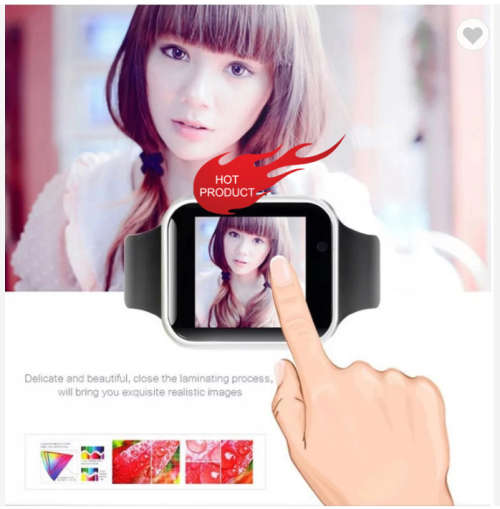 High Quality Big Battery smart watch A1 touch screen camera wireless smartwatch for Android