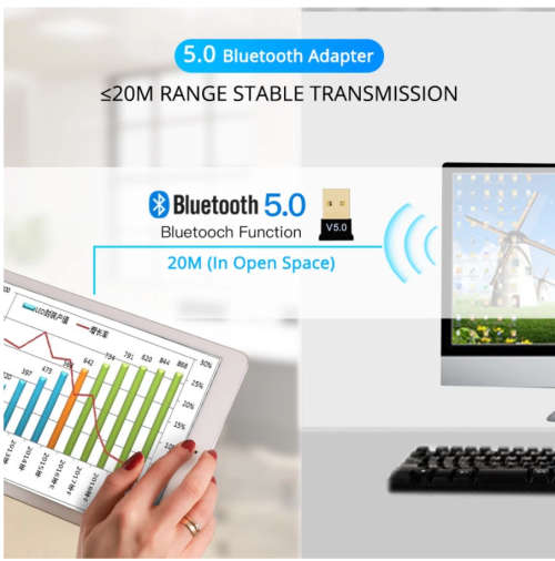 USB Bluetooth Adapter BT 5.0 USB Wireless Receptor Bluetooth Speaker File Receiver Transmitter
