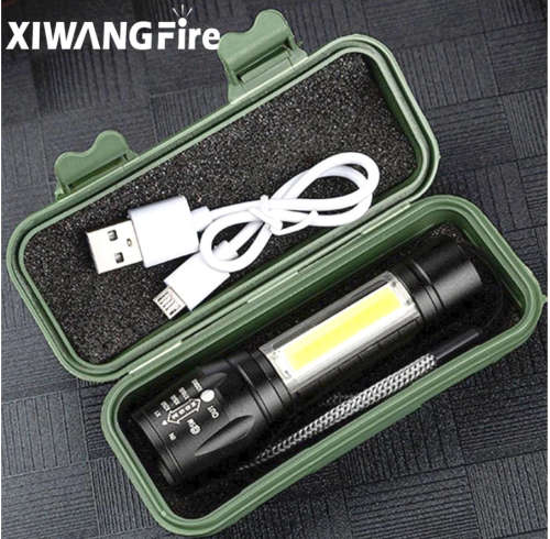 Portable Rechargeable Zoom LED Flashlight XP-G Q5 Flash Light Torch Lantern 3 Lighting Modes