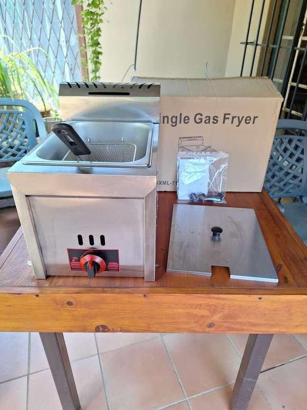6L Golden Burner Single Tank Commercial Grade Gas Deep Fryer
