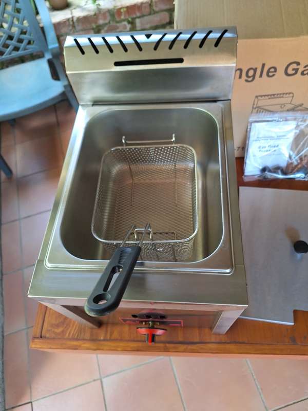 6L Golden Burner Single Tank Commercial Grade Gas Deep Fryer