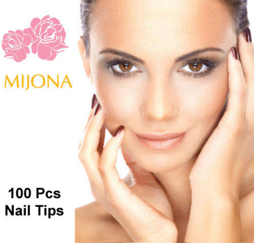 100x French White Nails Gel Acrylic French Art Tips
