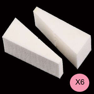 Mijona makeup cosmetic sponge triangle wedges X 6pcs