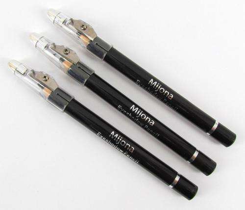 Mijona Eyeshadow Pencil With Sharpener X 3pcs - Black