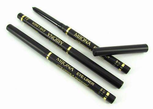 Mijona Eyeliner Pencil Retractable Black X 3pcs
