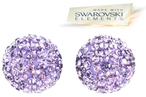 Shangri-la Ball Earring * Made with SWAROVSKI ELEMENTS * (Purple)