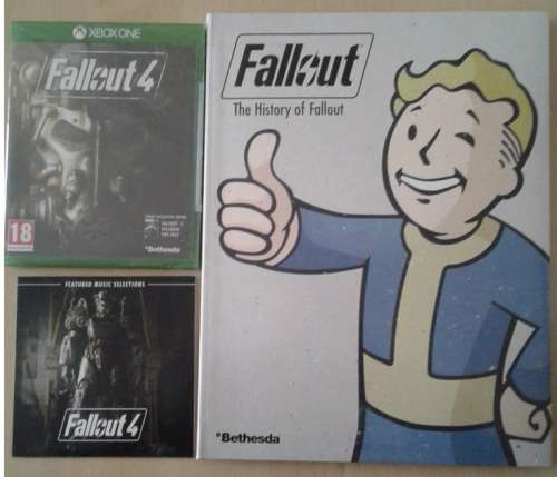 XBOX ONE - FALLOUT 4 + HISTORY BOOK + AUDIO CD *** BRAND NEW & SEALED ***