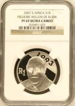 PF69 UC - 2007 SILVER PROOF R1 - FW DE KLERK