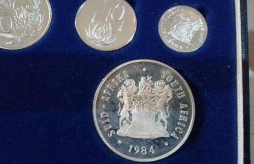 1984 RSA Short Proof Set - with Silver R1 included