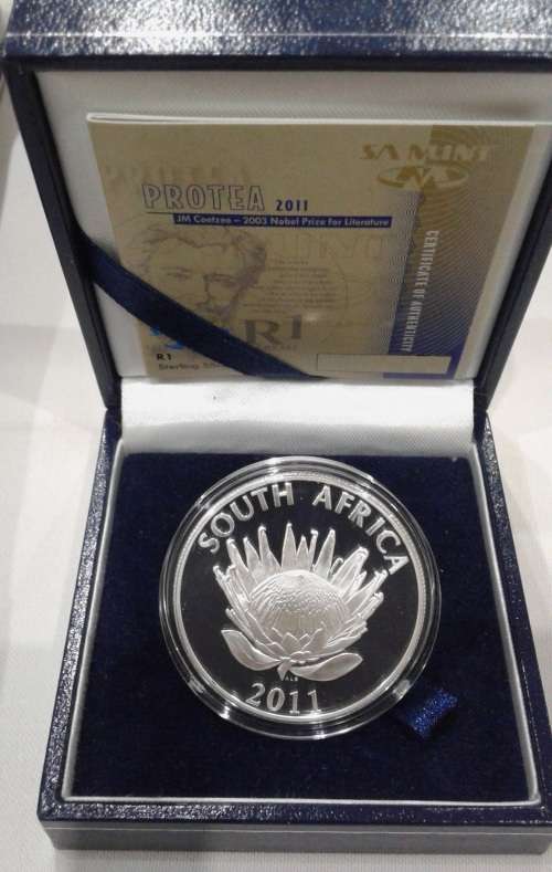 2011 Silver Proof R1 - JM Coetzee