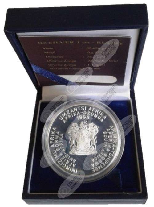1995 SILVER PROOF R2 - RUGBY