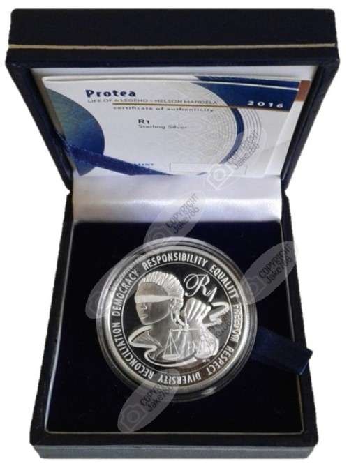 2016 Silver Proof R1 - Nelson Mandela - Life of a Legend Series