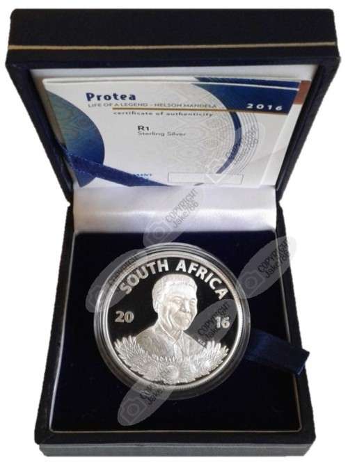2016 Silver Proof R1 - Nelson Mandela - Life of a Legend Series