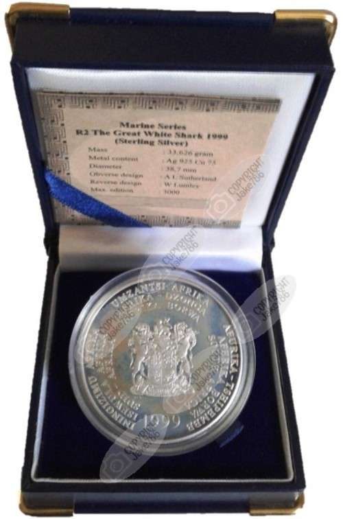 1999 SILVER PROOF R2 - THE GREAT WHITE SHARK