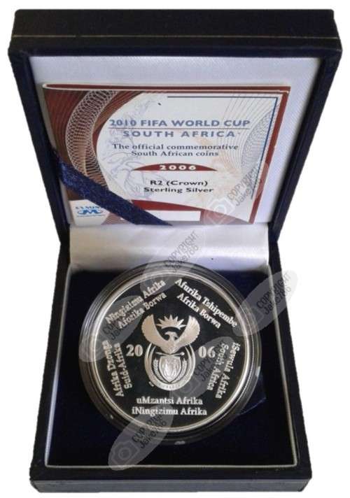 2006 SILVER PROOF R2 - FIFA WORLD SOUTH AFRICA