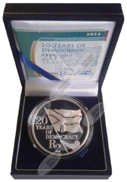 2014 SILVER PROOF R2 - 20 YEARS OF DEMOCRACY
