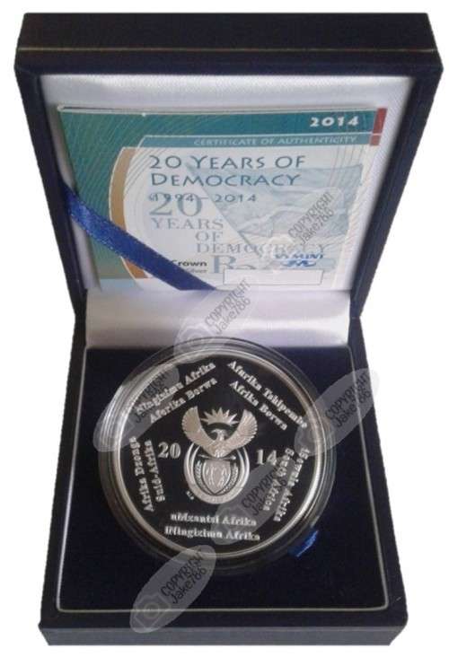 2014 SILVER PROOF R2 - 20 YEARS OF DEMOCRACY