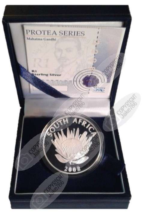 2008 SILVER PROOF R1 - MAHATMA GANDHI