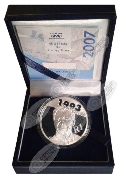 2007 Silver Proof Protea R1 - Nelson Mandela