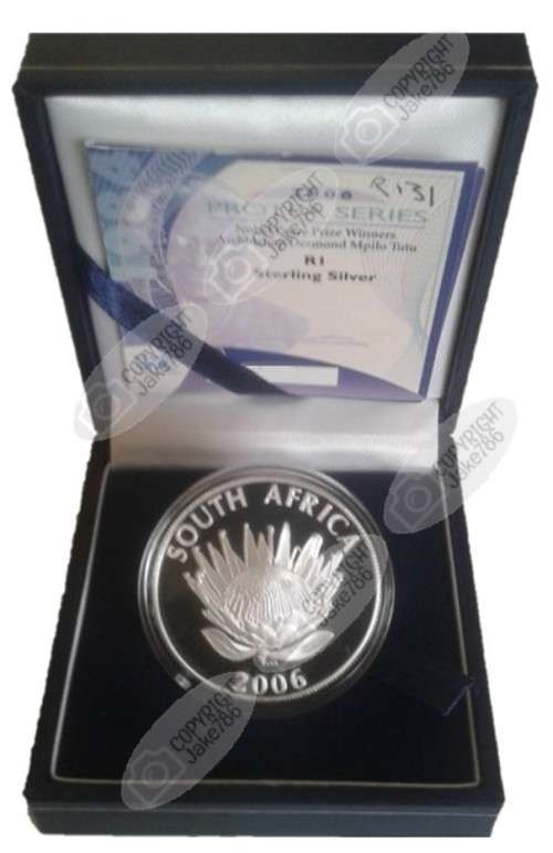 2006 SILVER PROOF PROTEA R1 - DESMOND TUTU