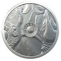*** 2020 NEW RELEASE *** BIG 5 RHINO BRILLIANT UNCIRCULATED 1OZ SILVER AG 999