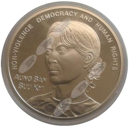 2011 Norway Proof Silver - 1 Oz - Aung San Suu Kyi Nobel Peace Prize