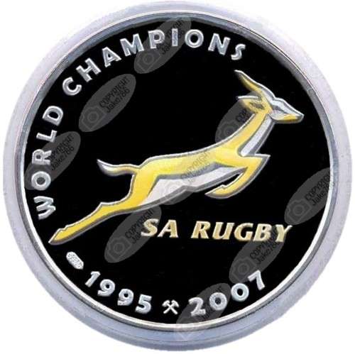 2011 Norway Proof Silver  - 1 Oz - Nelson Mandela - Rugby