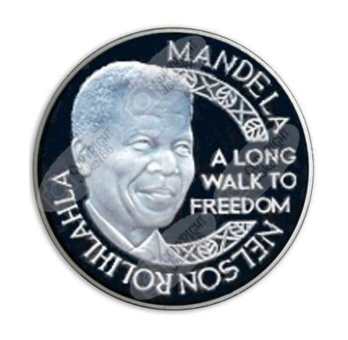 2001 NORWAY PROOF SILVER - 1 Oz - NELSON MANDELA - NOBEL LAUREATE - IN FOLDER
