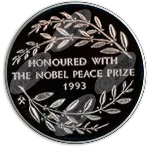2001 NORWAY PROOF SILVER - 1 Oz - NELSON MANDELA - NOBEL LAUREATE - IN FOLDER