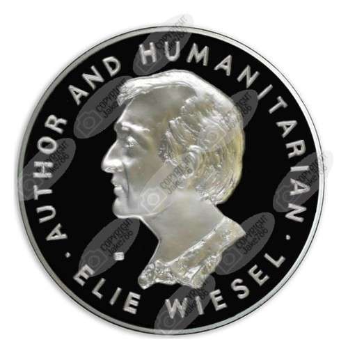 1999 Norway Proof Silver - 1 Oz - Elie Weisel - Nobel Peace Prize Winner - In Folder