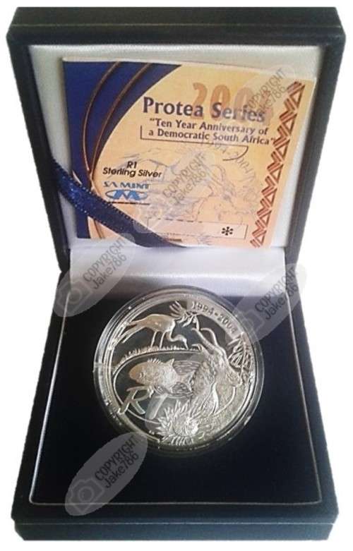 2004 Silver Proof Protea R1 - Democracy